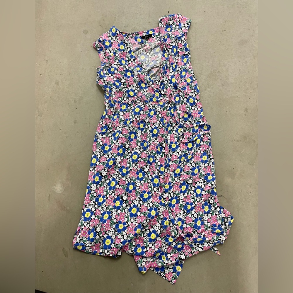 J Crew flower wrap dress